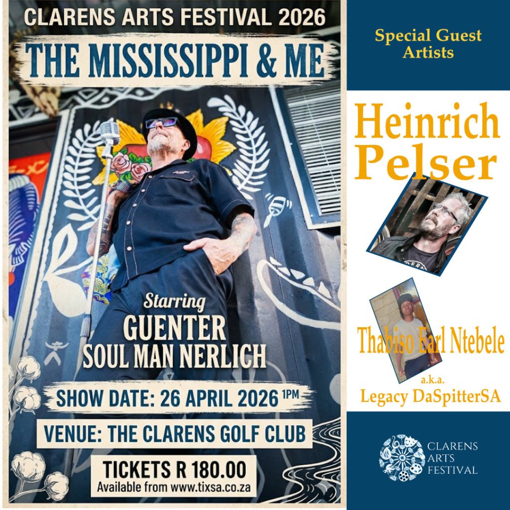 “The Mississippi and me” – Guenter Nerlich’s new show live at Clarens Arts&nbsp;Festival